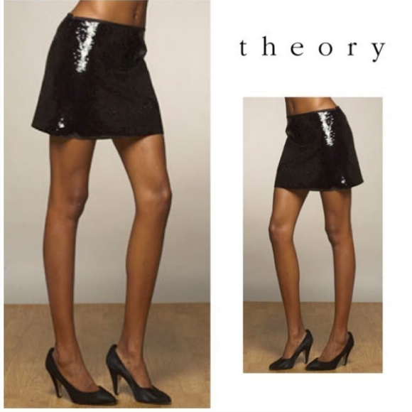 Flawless Theory Black Sequin Mini Skirt $295